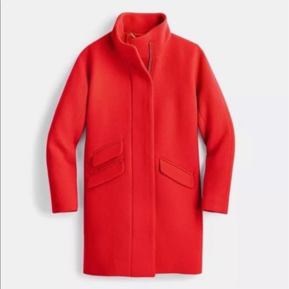 Red J Crew Cocoon Coat Size 14
